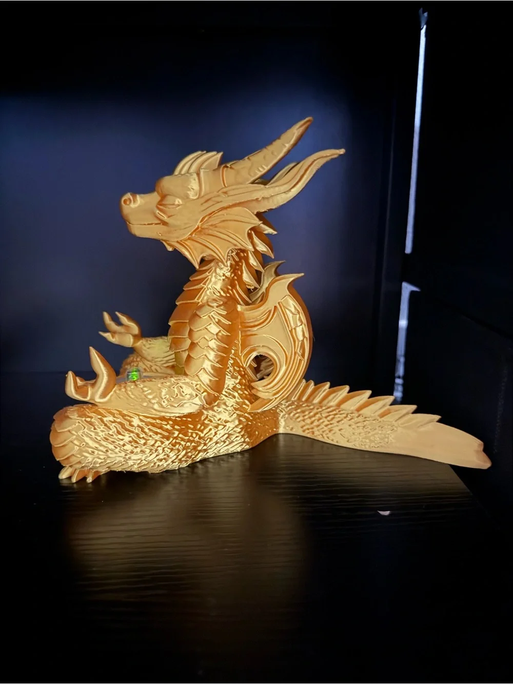 Golden Dragon Tealight Holder - Gold Home Accent